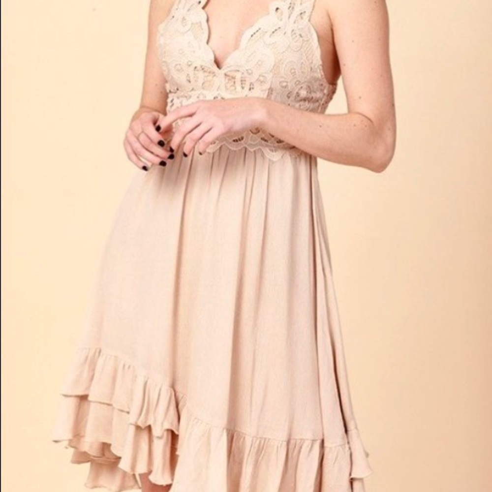 🆕Free people - Adella Slip Black Lace Dress - Picture 2 of 2